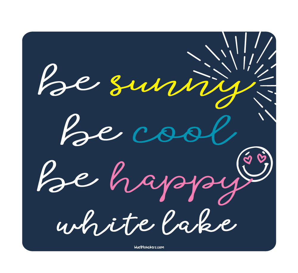 White Lake Sticker -Transmission Navy