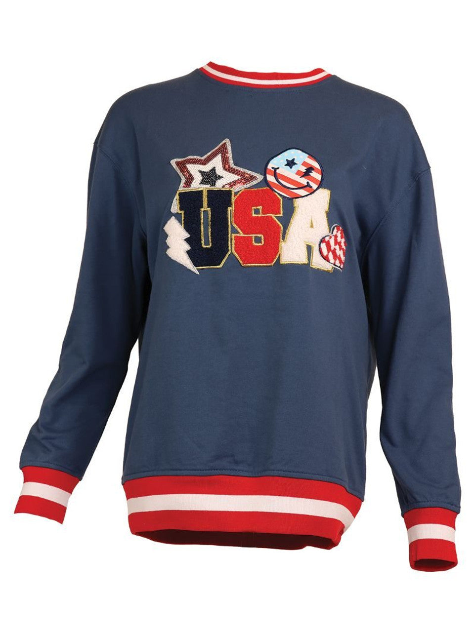Simply Southern Varsity USA Crewneck Sweatshirt