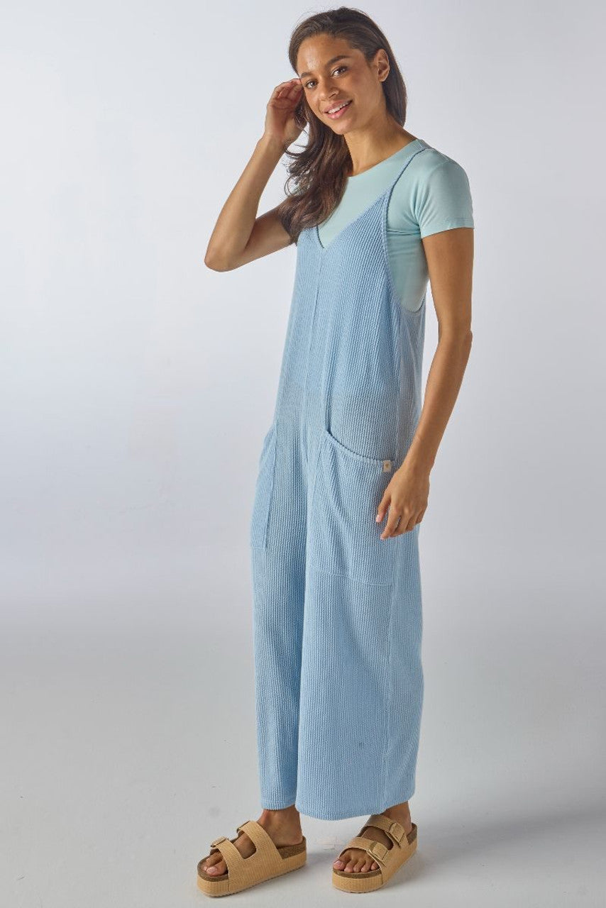 Simply Southern Knit Jumpsuit - Ice