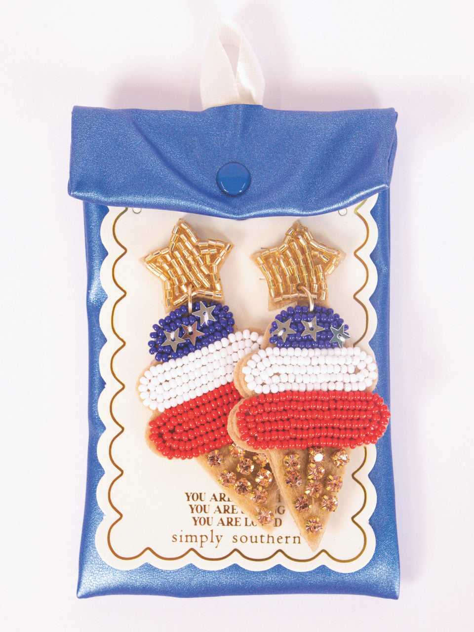 Simply Southern Freedom Earrings - Ice Cream