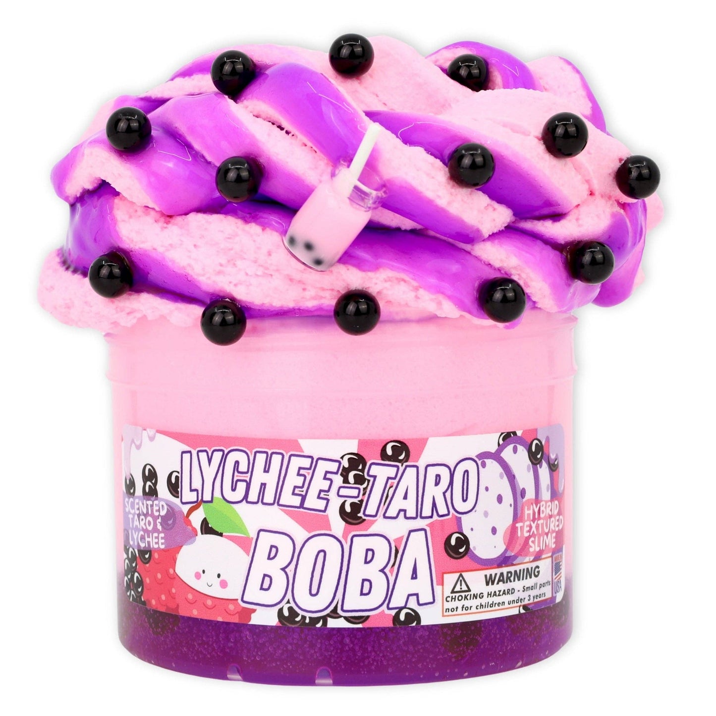 Lychee Taro Boba - Hybrid Textured Slime