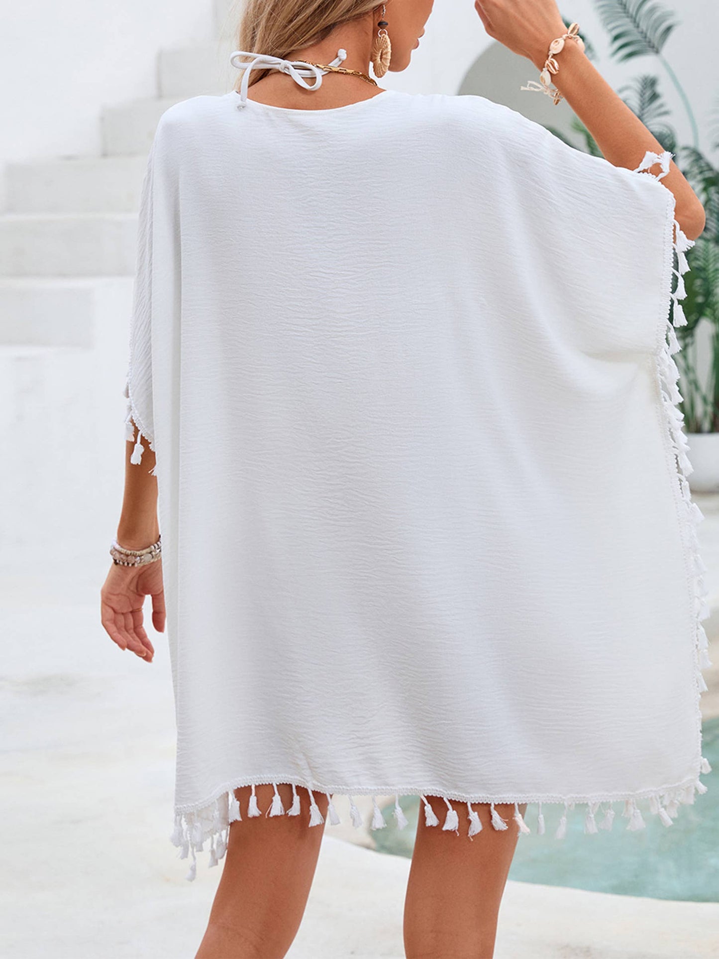 Crochet Lace Fringe Coverup
