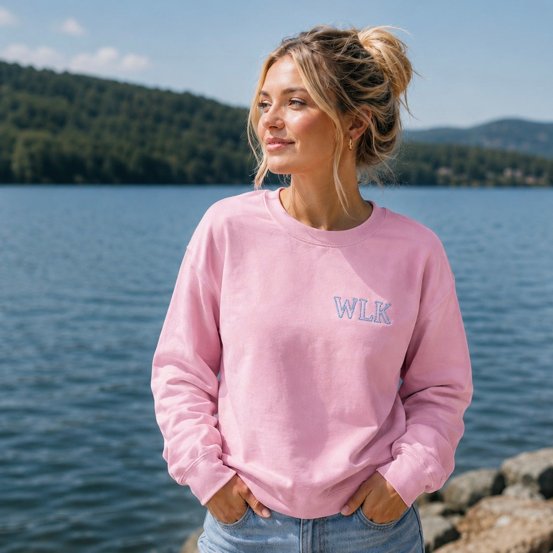 White Lake Crewneck - WLK Pink