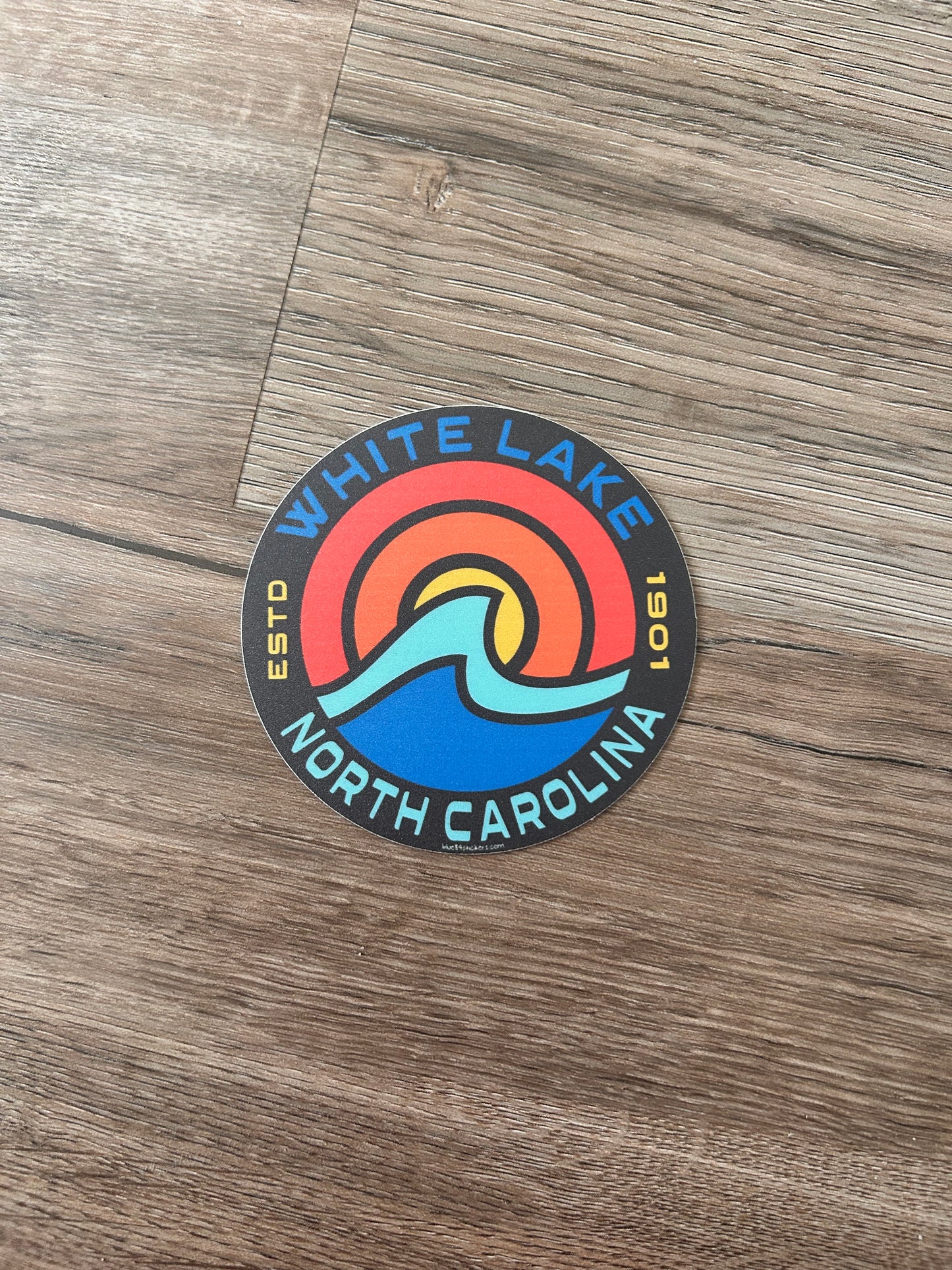 White Lake Sticker - Olivine Wave
