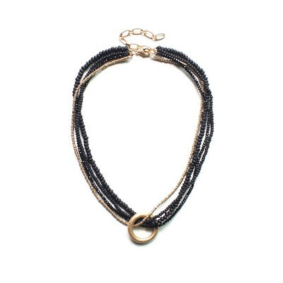 Blaine Black Necklace