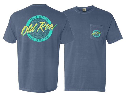 Old Row Circle Logo Pocket Tee - Blue Jean