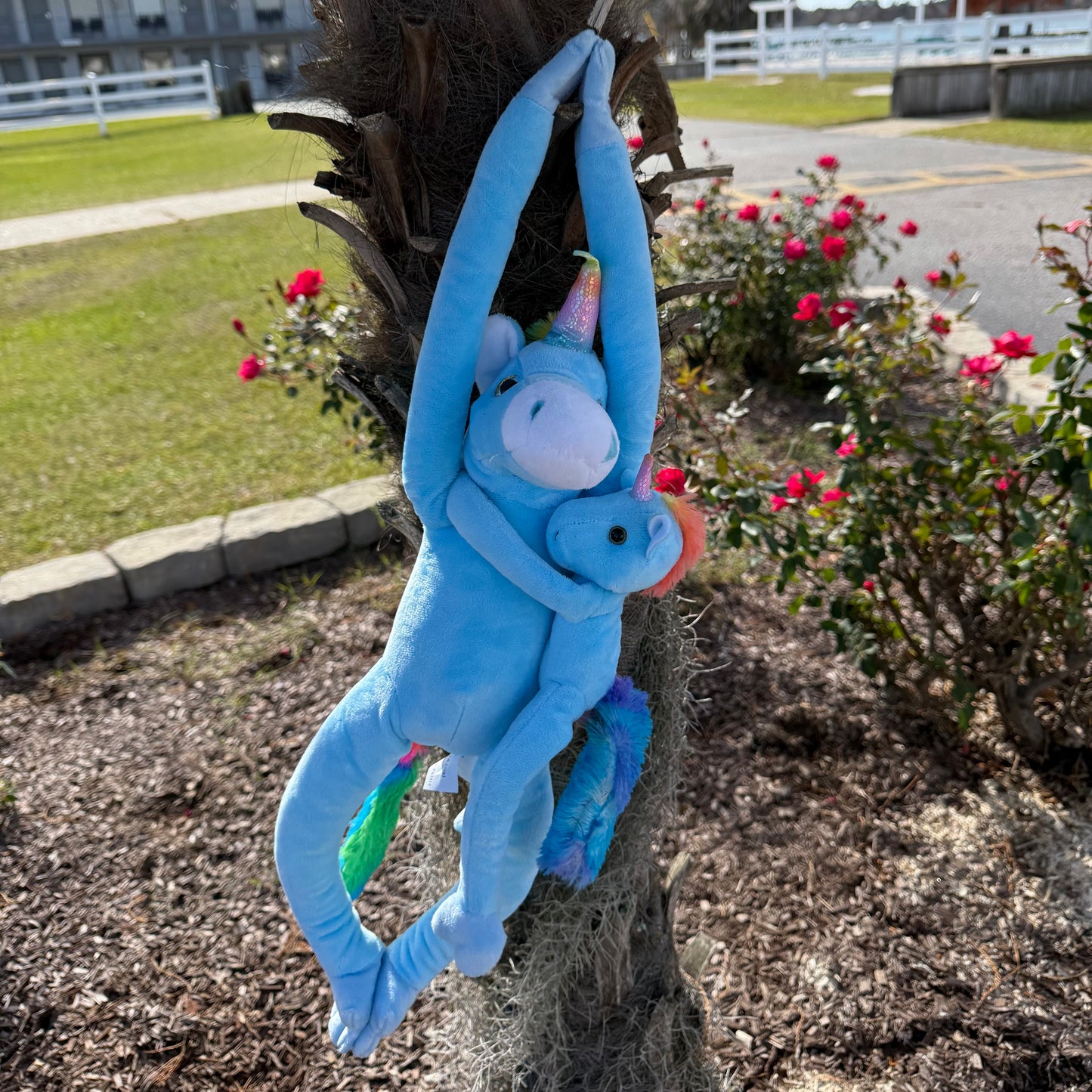 Unicorn w/baby Hanging Plushie