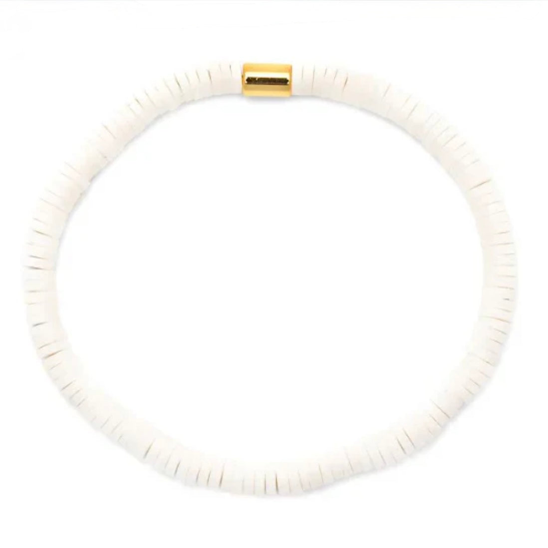 Pura Vida Seascape Vinyl Disc Bracelet - White