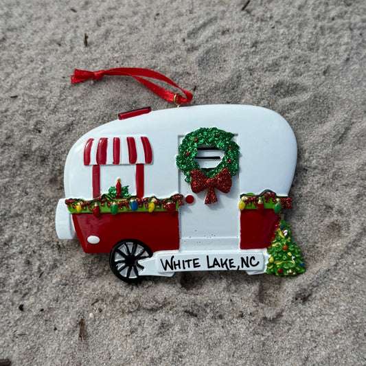 White Lake Ornament - Christmas Camper