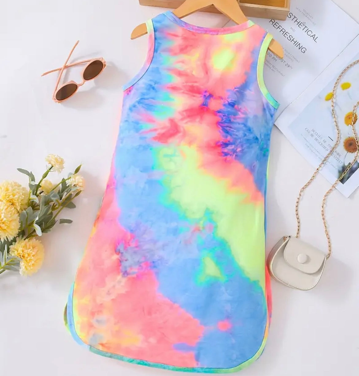Toddlers Tie Dye Tank Dress