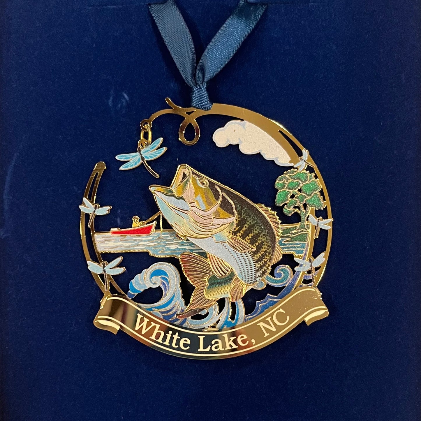 Large Mouth Bass White Lake Ornament