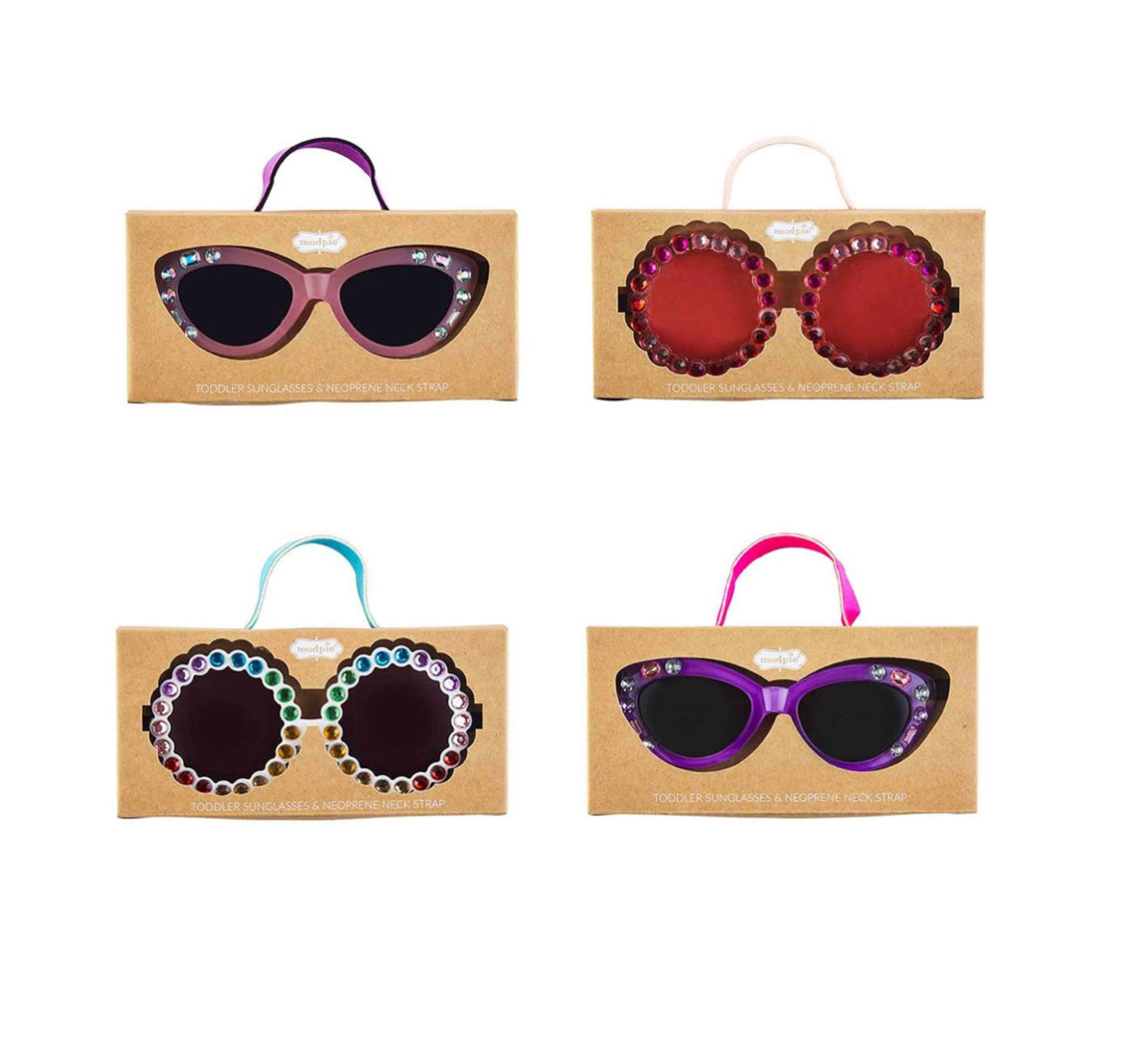 Toddler Girl Sunglasses & Strap Set