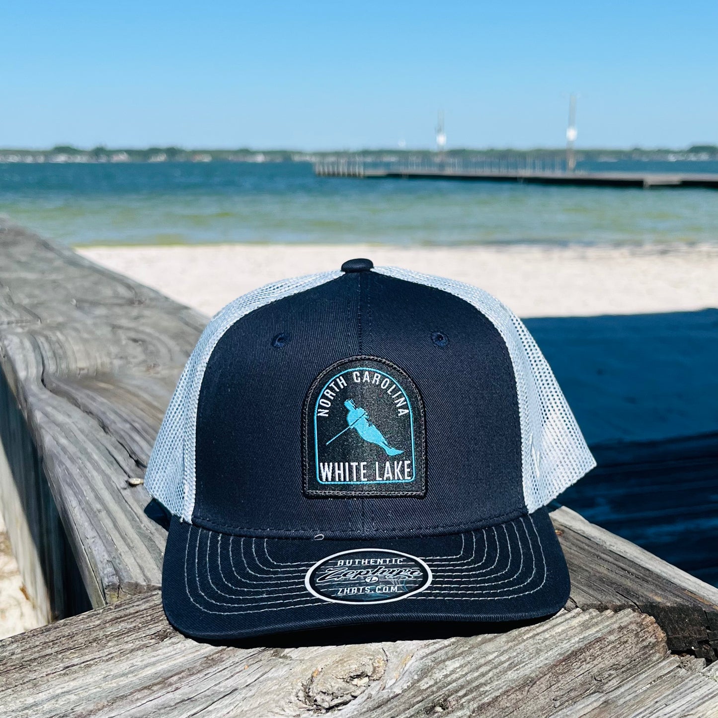 White Lake Hat - Blue Door w/Skier