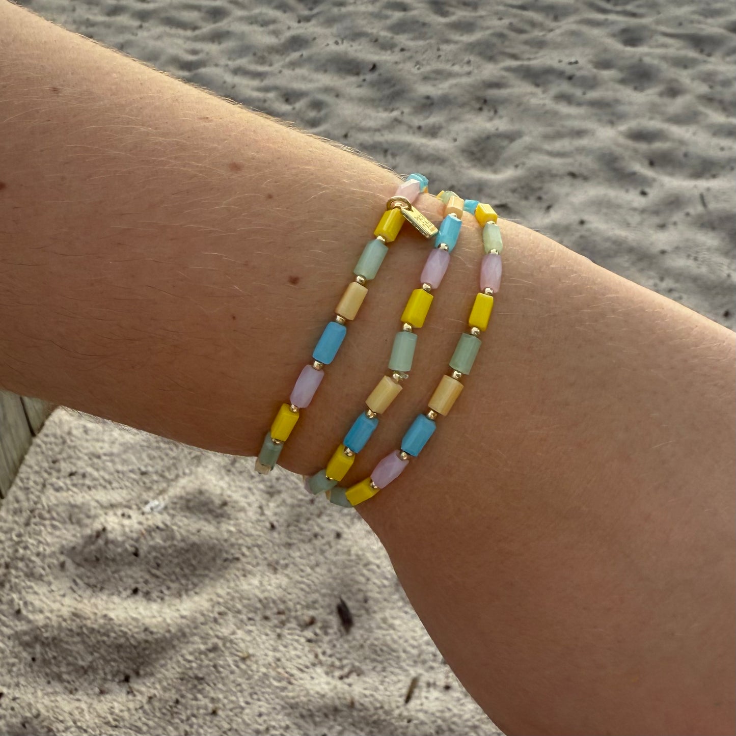 Pura Vida Neon Tube Bead Stretch Bracelet