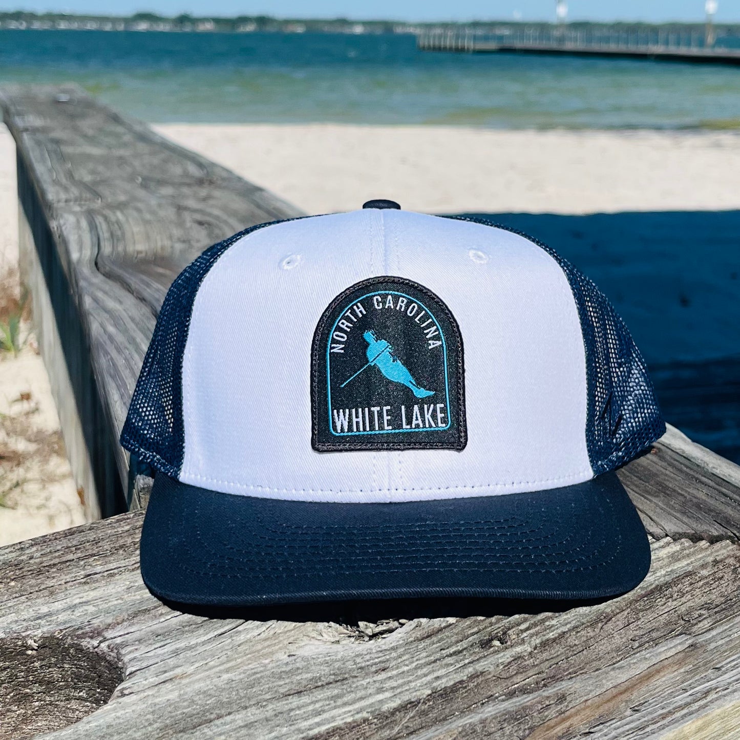 White Lake Hat - Blue Door w/Skier
