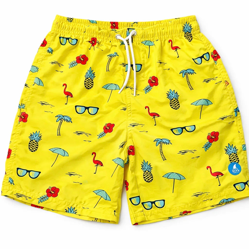 Boys Youth Board Shorts - Tropical Print