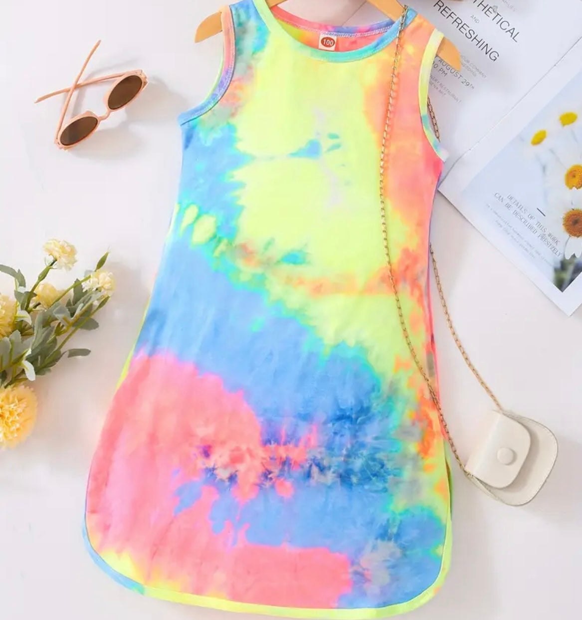 Toddlers Tie Dye Tank Dress