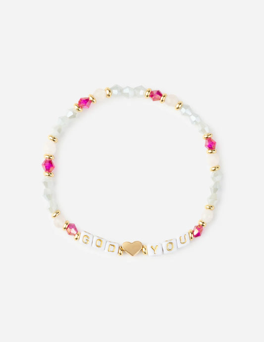 God Loves You  Letter Bracelet