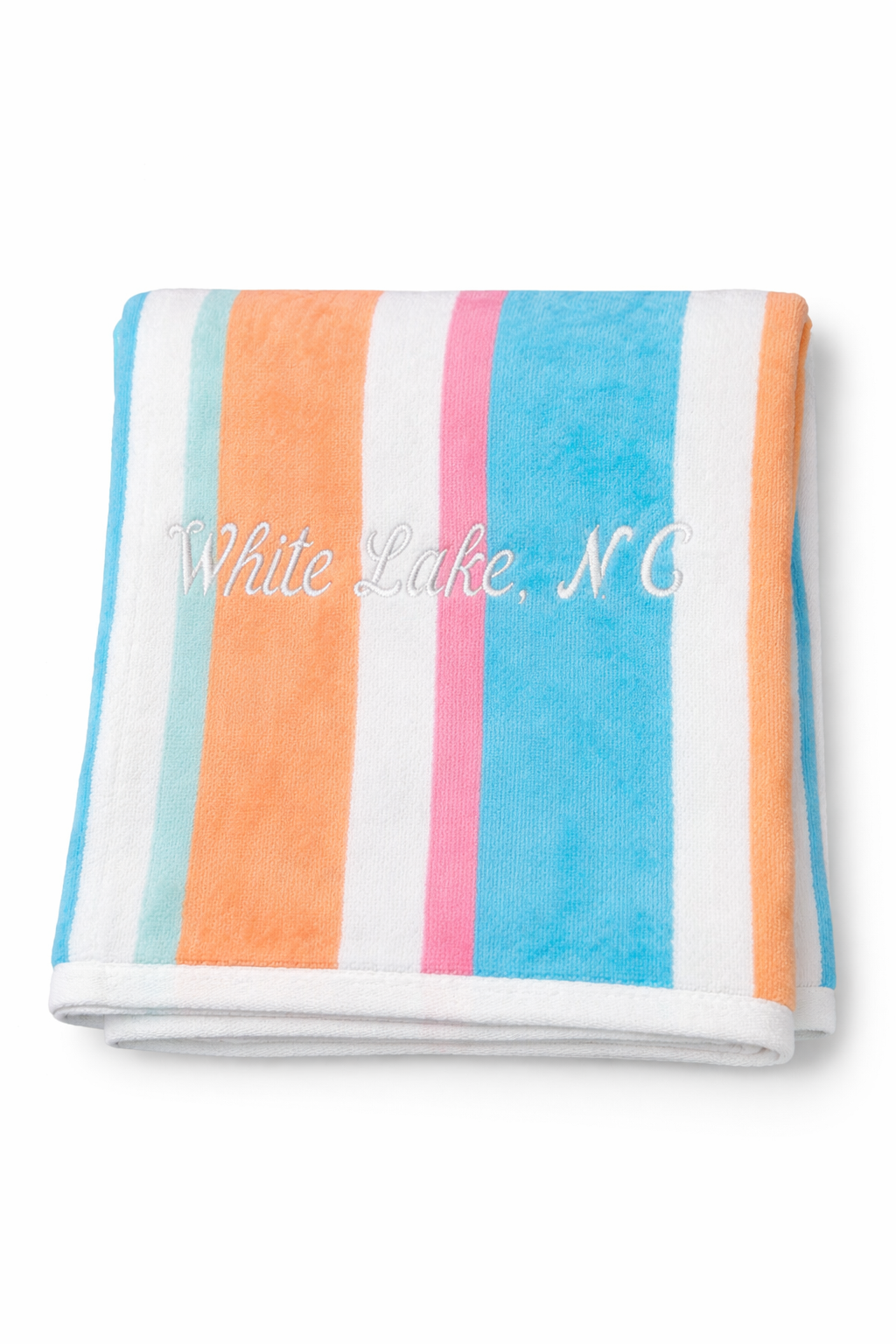 White Lake Towel- Pastel Cabana Stripe