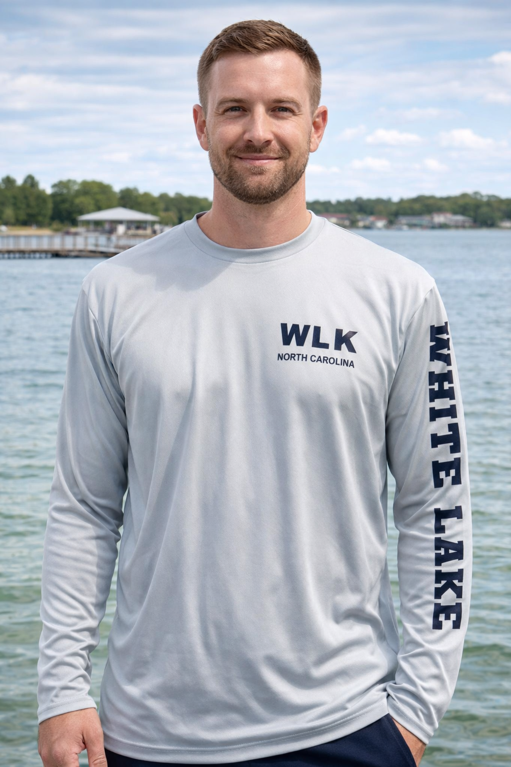 White Lake Long Sleeve Performance Tee - Grey