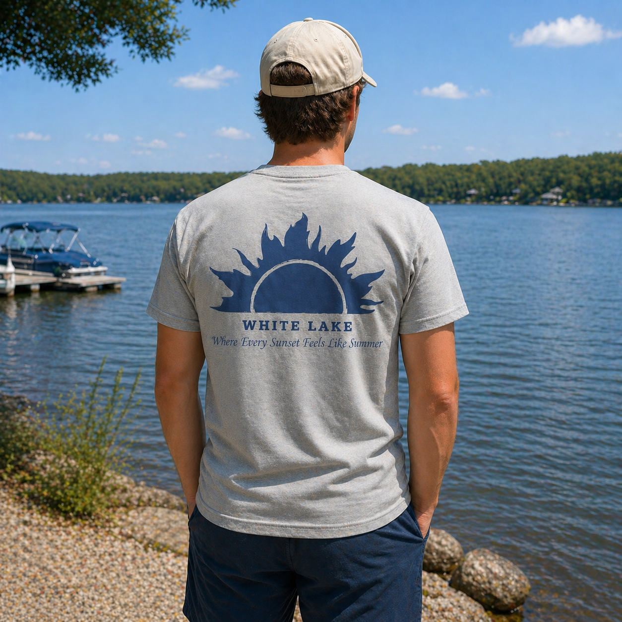 White Lake Tee - Sunset Over Water