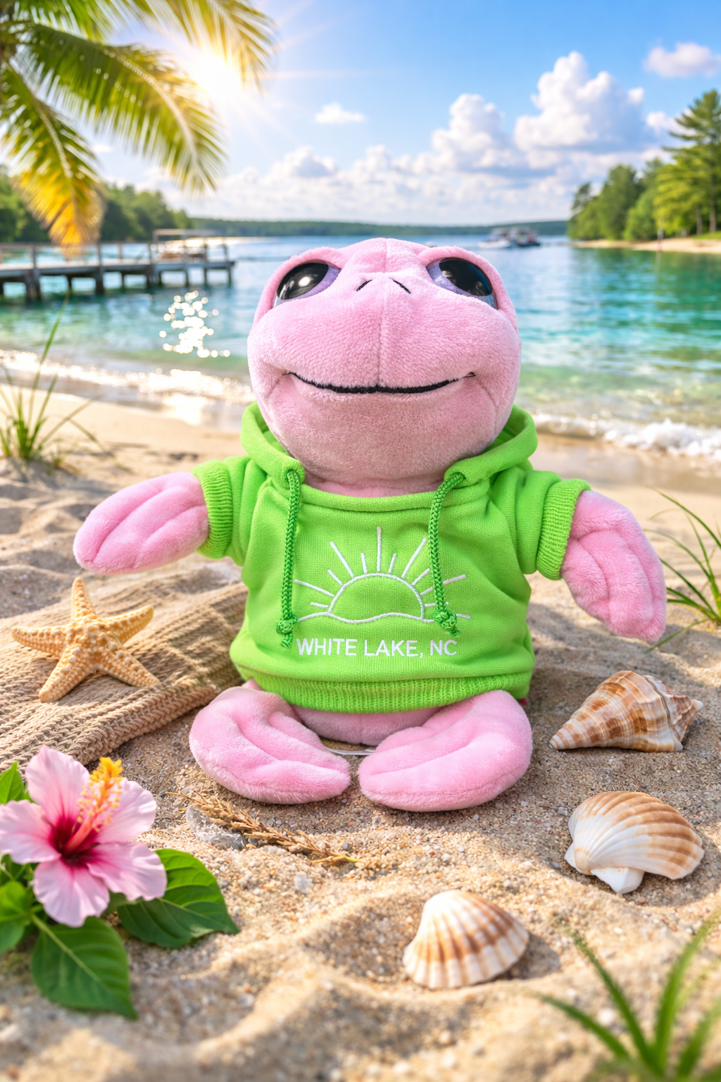 White Lake Plushie - Bright Eye Turtle Pink
