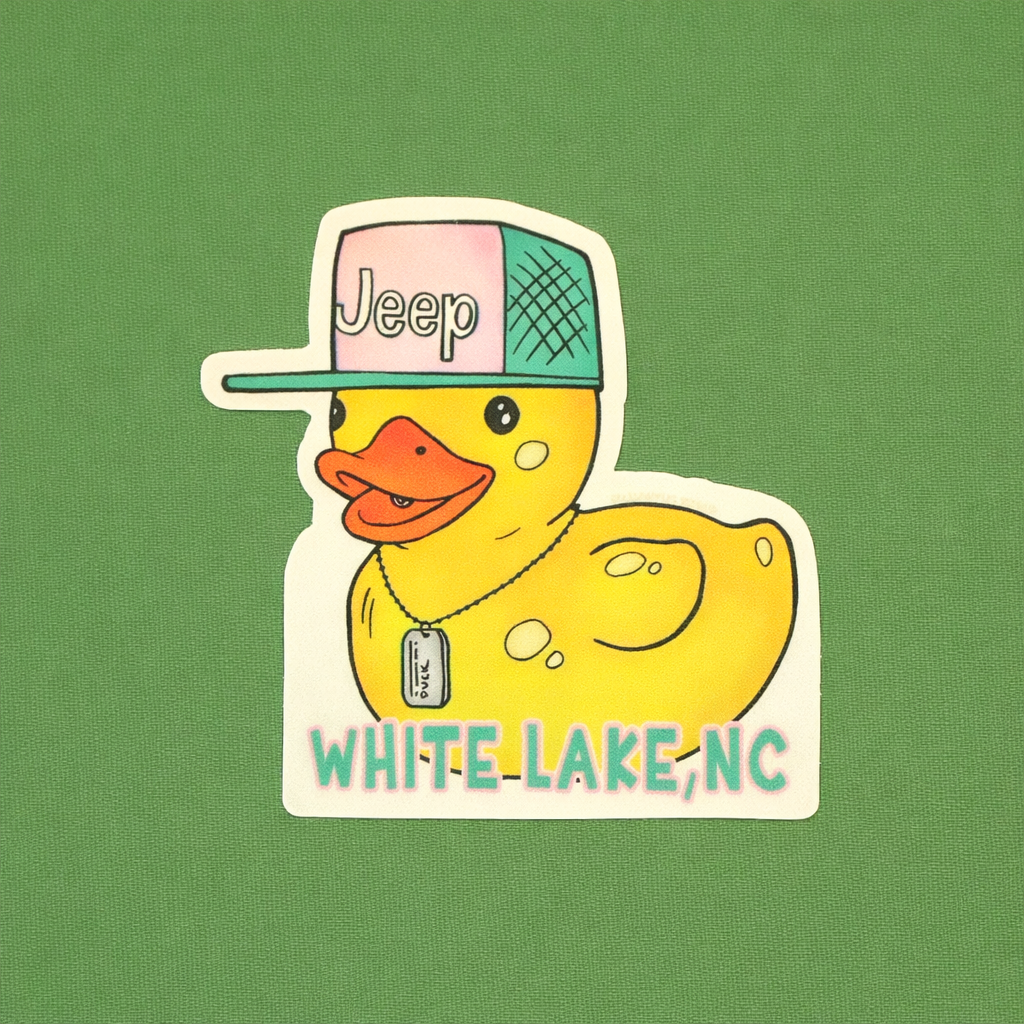 White Lake Sticker - Jeep Duck