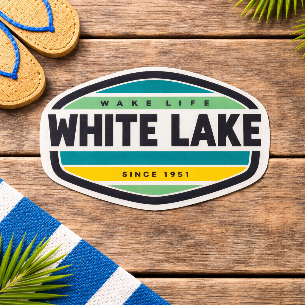 White Lake Sticker - Wake Life