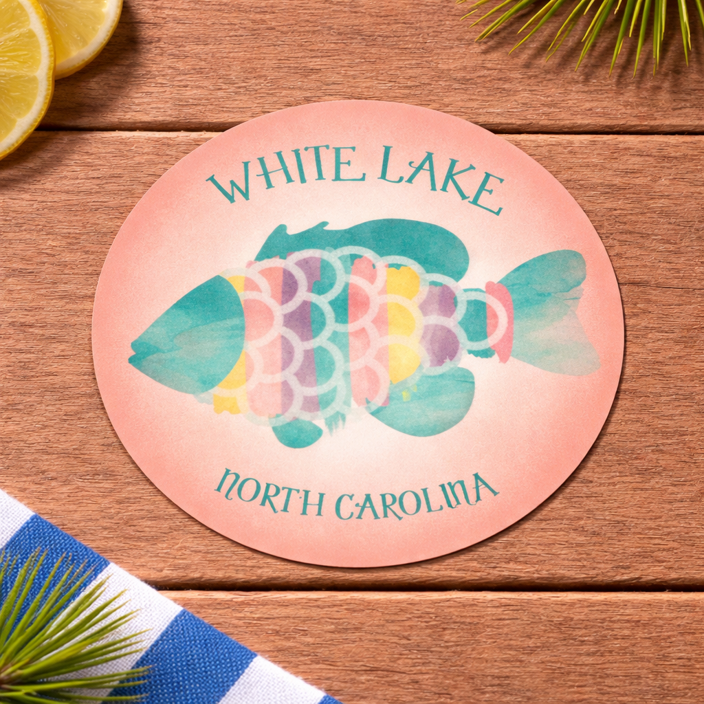 White Lake Sticker - Sunfish Shimmer