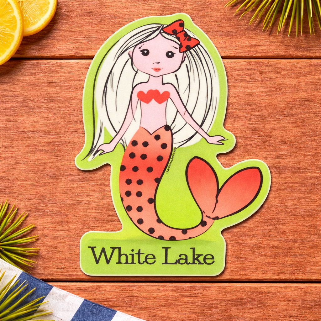 White Lake Sticker - Boo Boo Mermaid