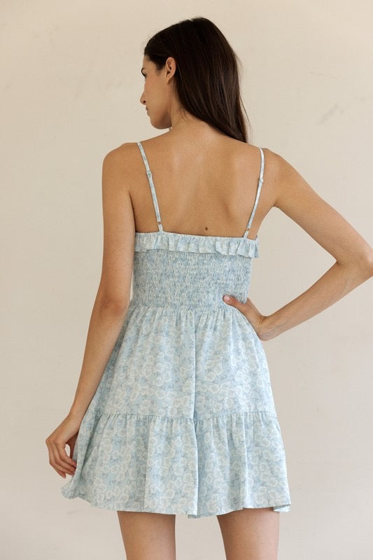 Sweetheart Neckline Ruffled Dress