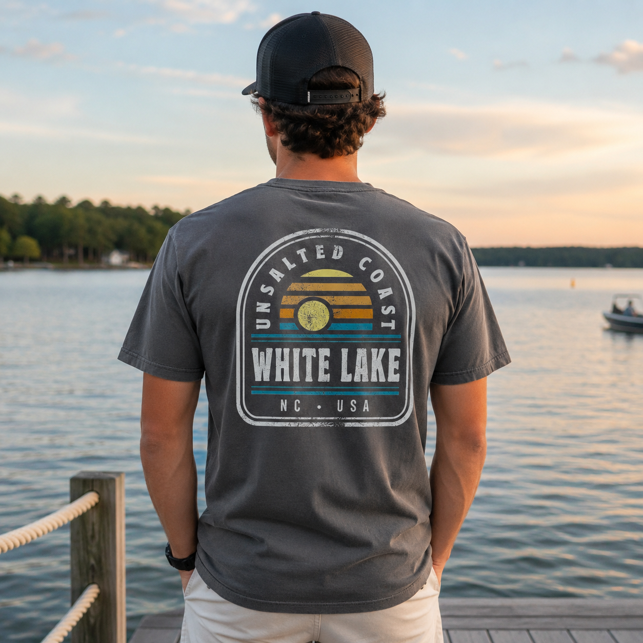 White Lake Tee - Sunbadge Graphite