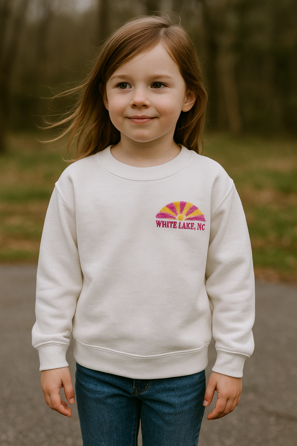 White Lake Crewneck Youth Chasing Sunsets White