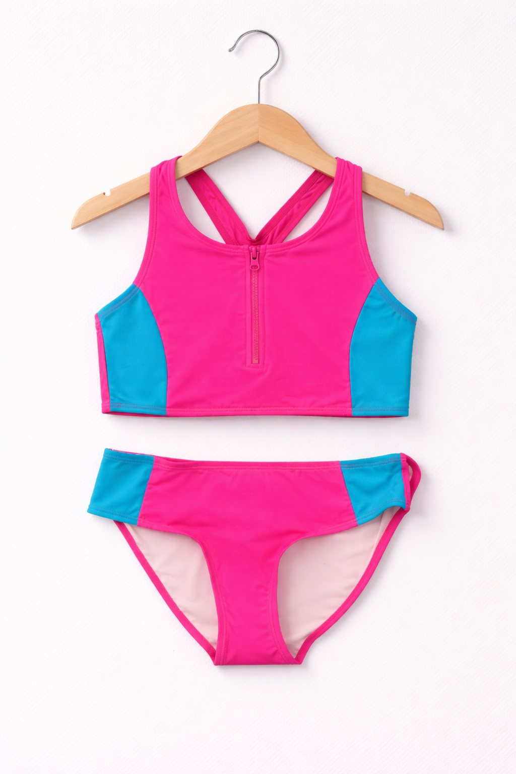 Girls Neon Color Block Swimsuit