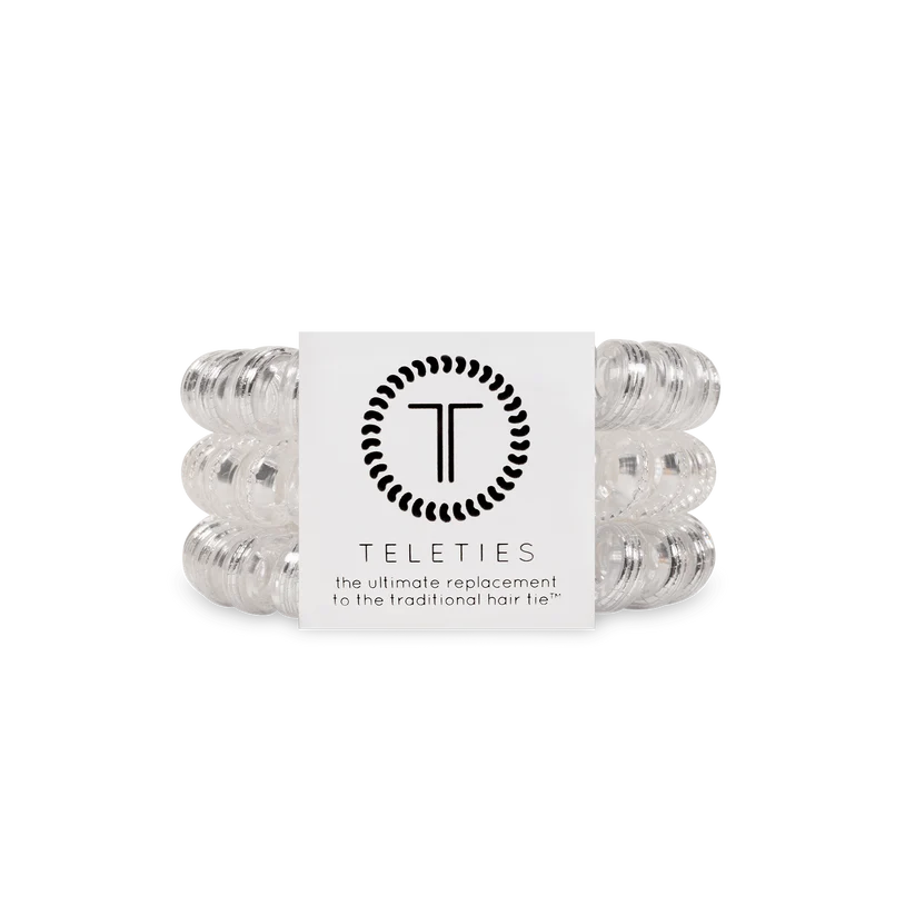 Teleties Large Hair Ties - Silver Slay