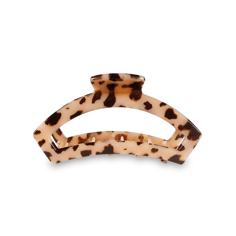 Teleties Medium Open Claw Hair Clip - Blonde Tortoise