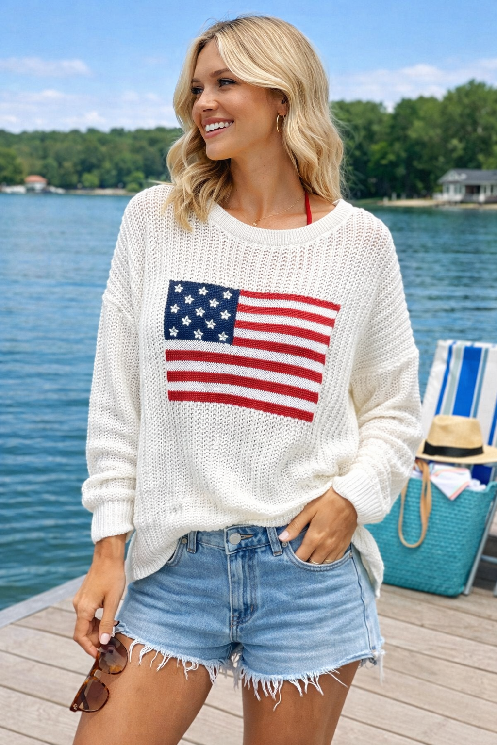 Simply Southern Sweater - Flag