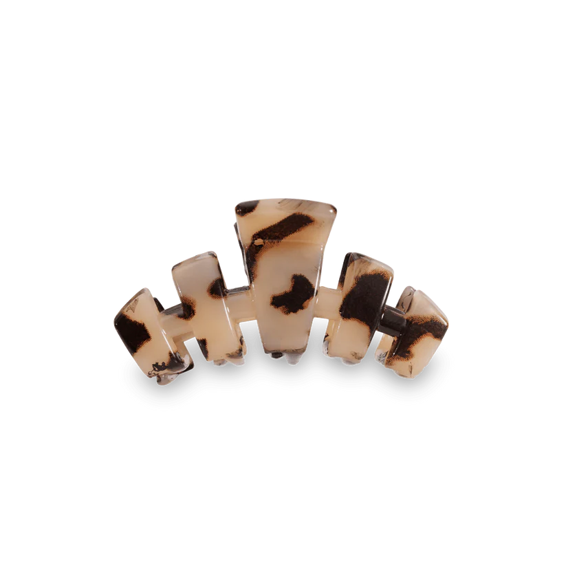 Teleties Tiny Classic Claw Hair Clip - Blonde Tortoise