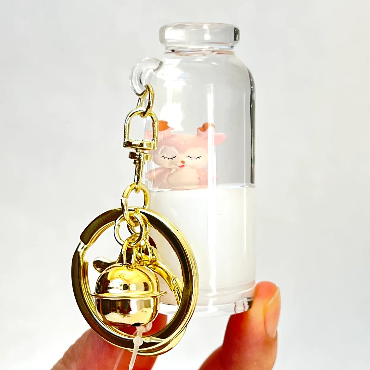 Snow Deer Floaty Keychain