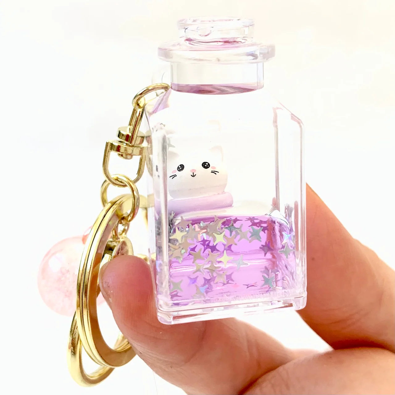 Kitty Jar Floaty Keychain