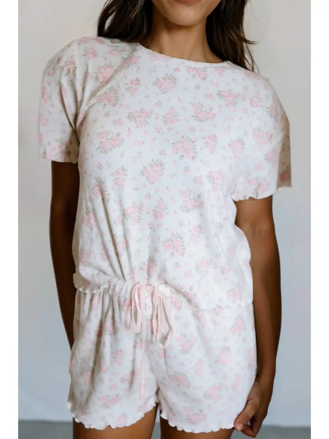 Floral Lettuce Trim Tee