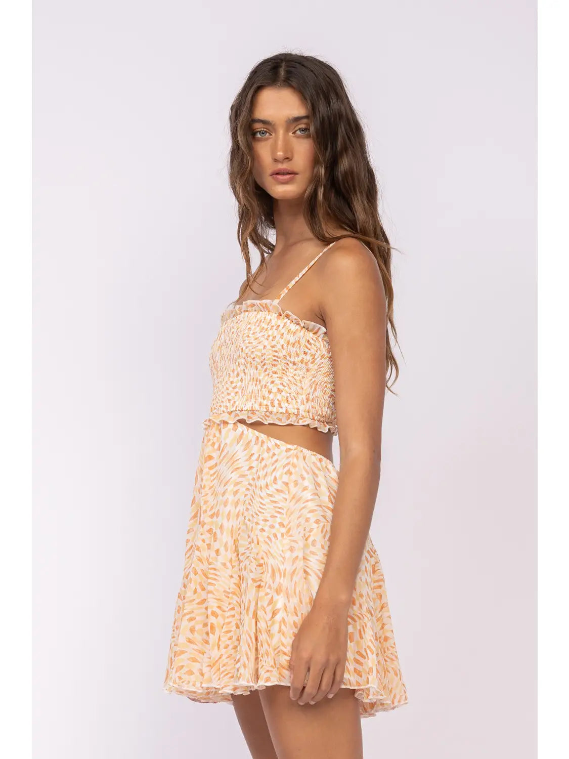 Orange Boho Mini Dress