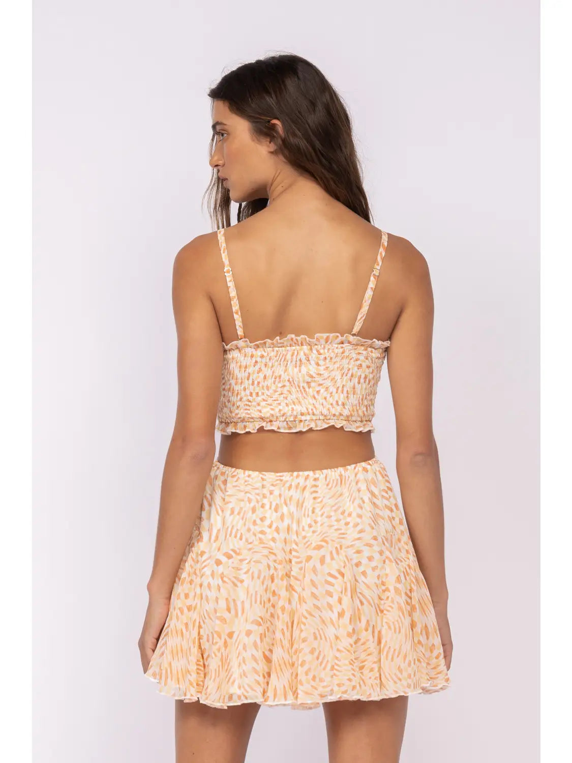 Orange Boho Mini Dress