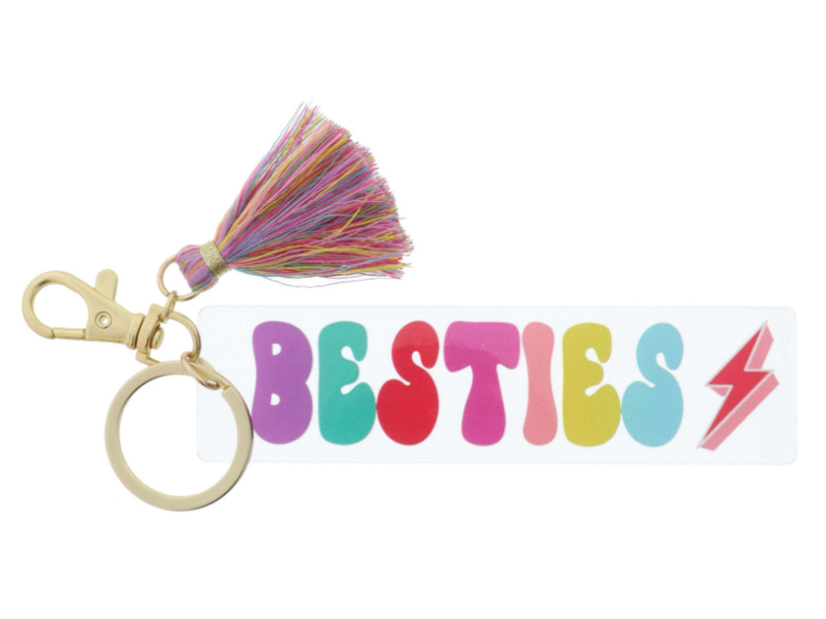 JM Clear Acrylic Keychain - Besties