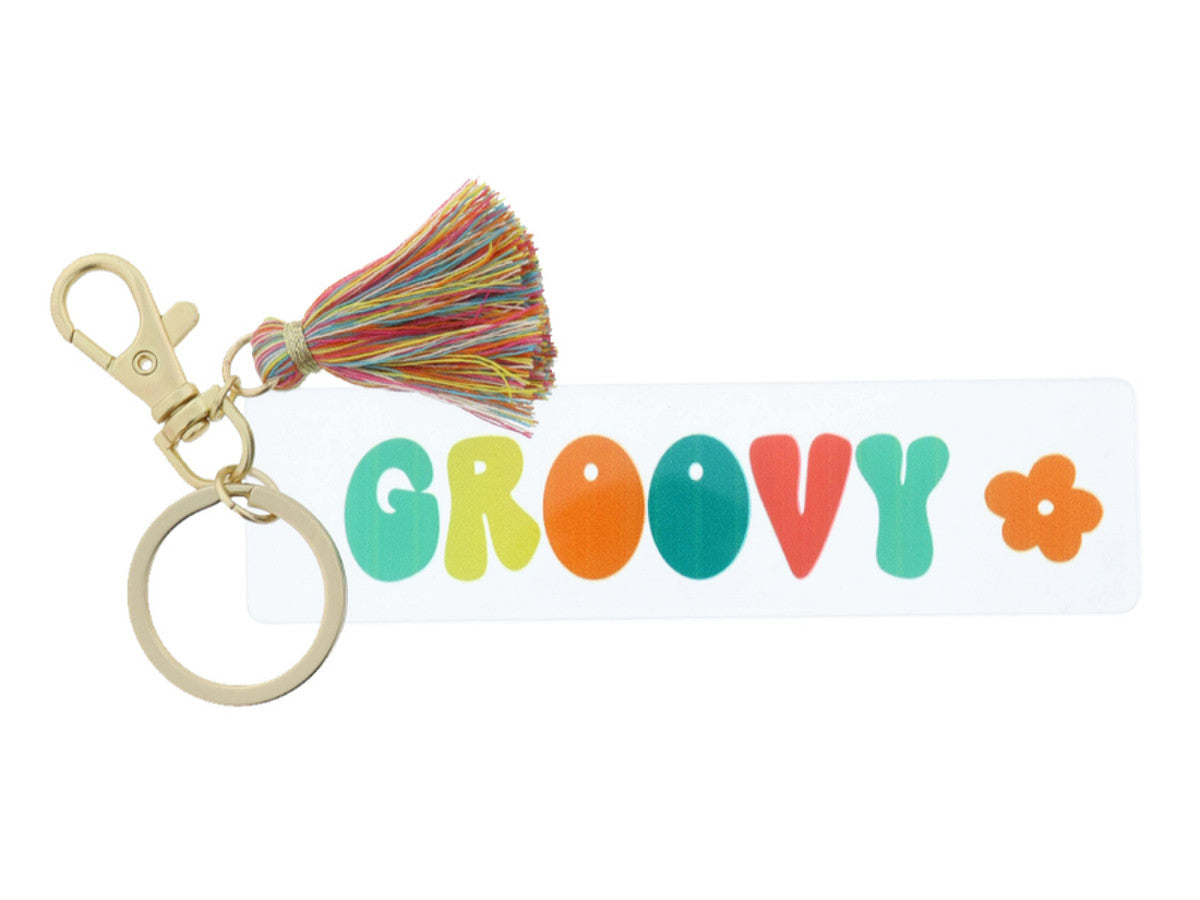 JM Clear Acrylic Keychain - Groovy