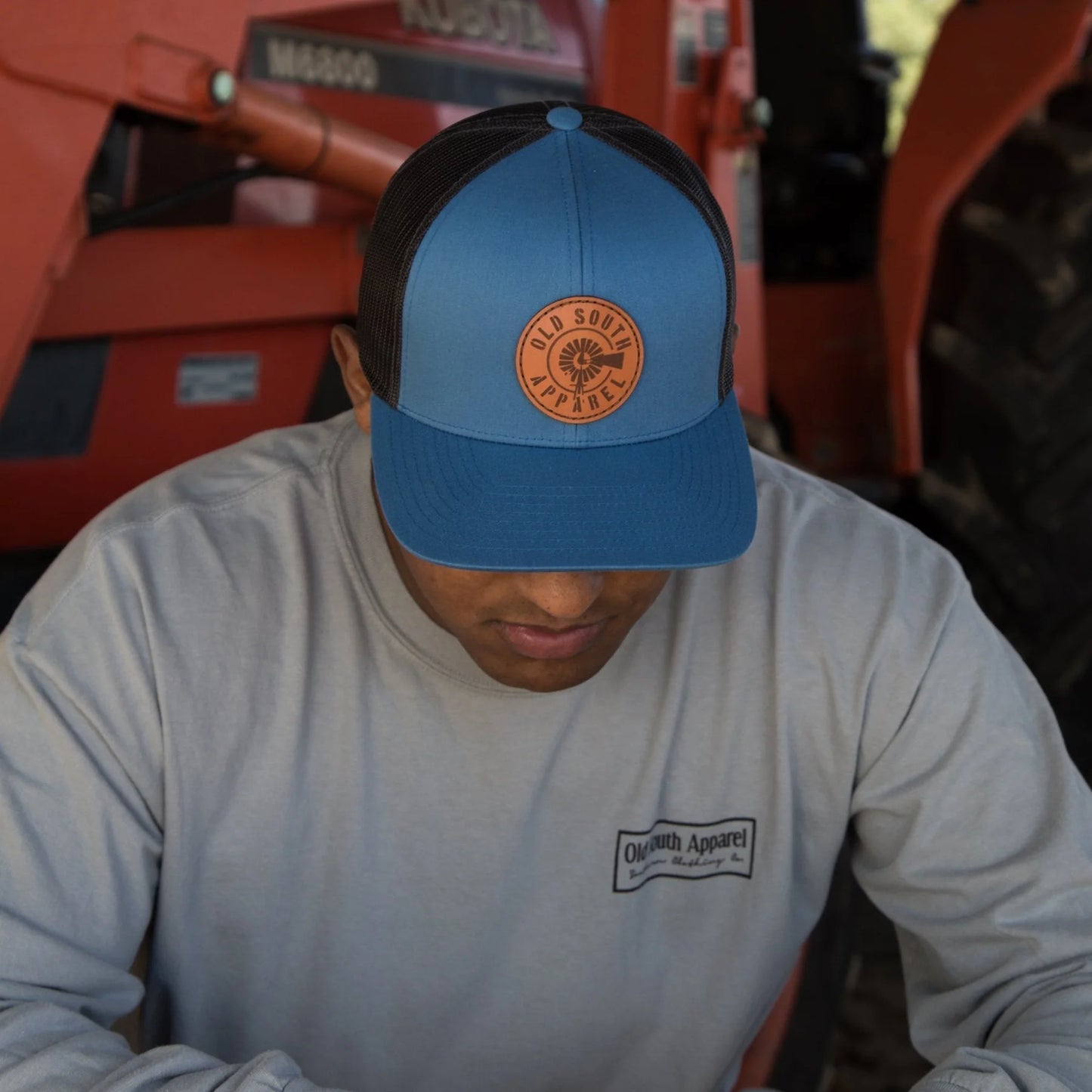 Old South Windmill Leather Patch - Trucker Hat