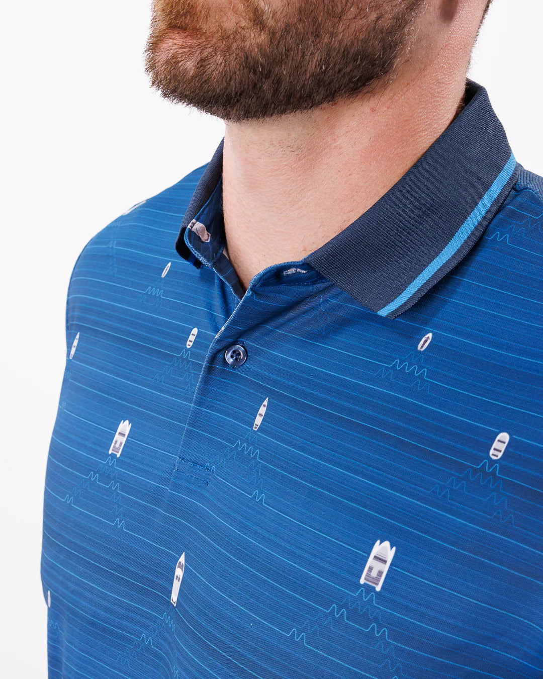 Waggle Men's Pique Polo - Wake Life