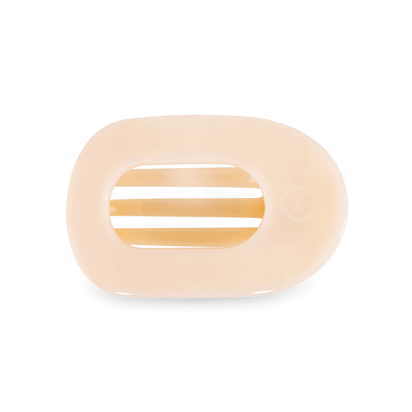 Teleties Medium Flat Round Hair Clip - Almond Beige