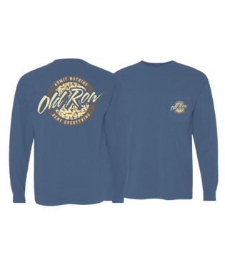 Old Row Deer Camo Circle Logo Long Sleeve Pocket Tee