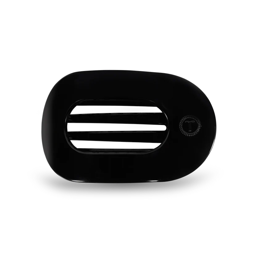 Teleties Medium Flat Round Hair Clip - Jet Black